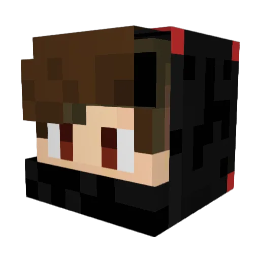 Calfmolten Minecraft avatar head, 3D render