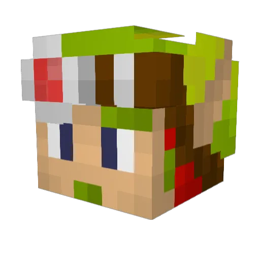 Calhan10 Minecraft avatar head, 3D render
