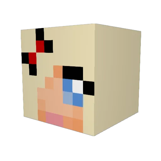 CaliCole2 Minecraft avatar head, 3D render