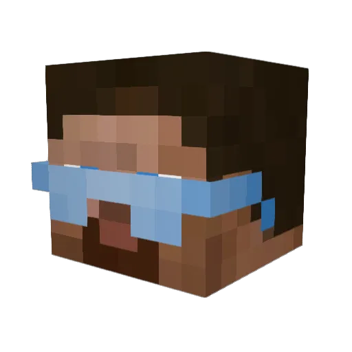 CaliMX Minecraft avatar head, 3D render