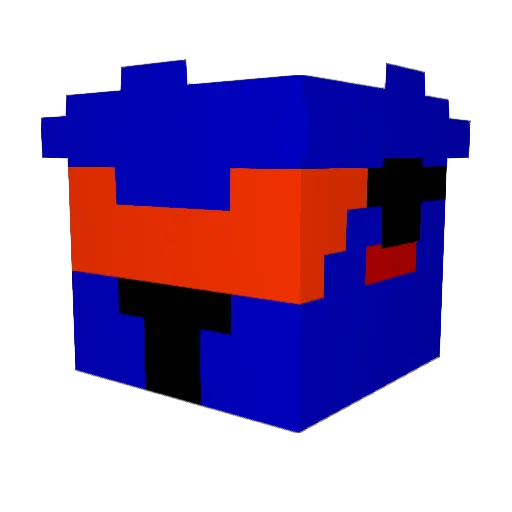 CaliPro4 Minecraft avatar head, 3D render
