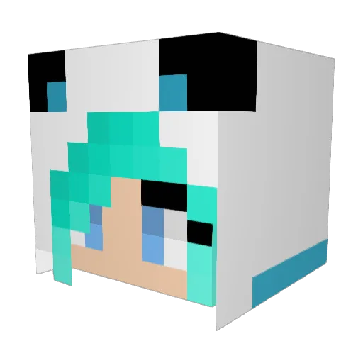 Calia2 Minecraft avatar head, 3D render
