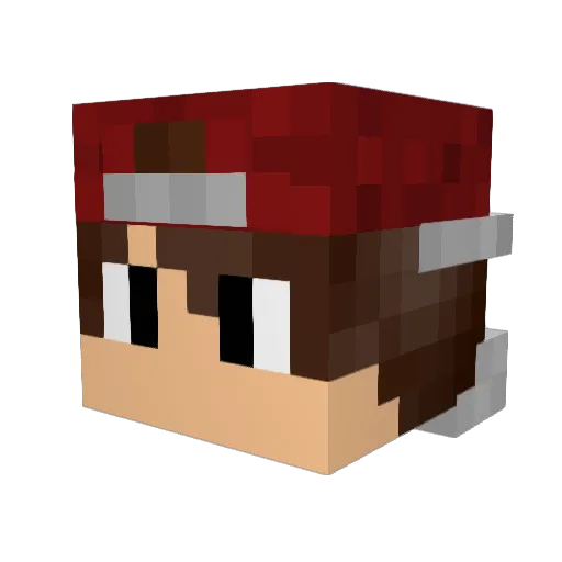 Calib_ Minecraft avatar head, 3D render
