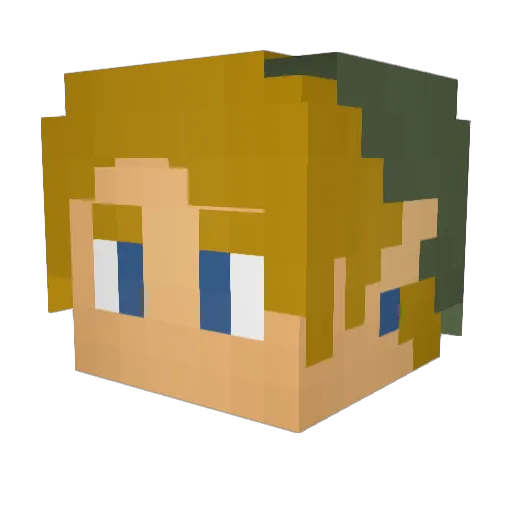Caliban69 Minecraft avatar head, 3D render