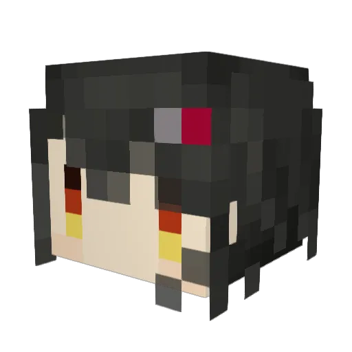 CaliberKing Minecraft avatar head, 3D render