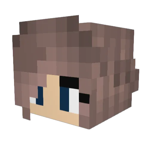 Calico3421 Minecraft avatar head, 3D render