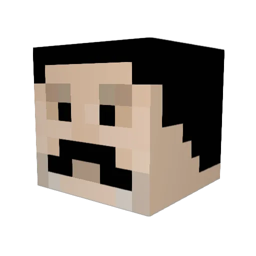 CalicoCraze Minecraft avatar head, 3D render