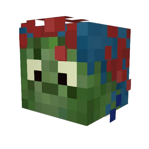 CalicoJELLY Minecraft avatar head, 3D render