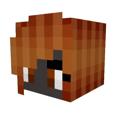 CalicoLife Minecraft avatar head, 3D render