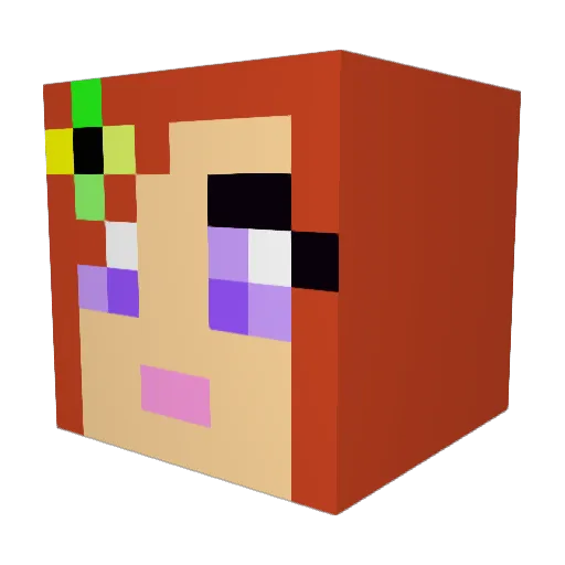 Calidris Minecraft avatar head, 3D render