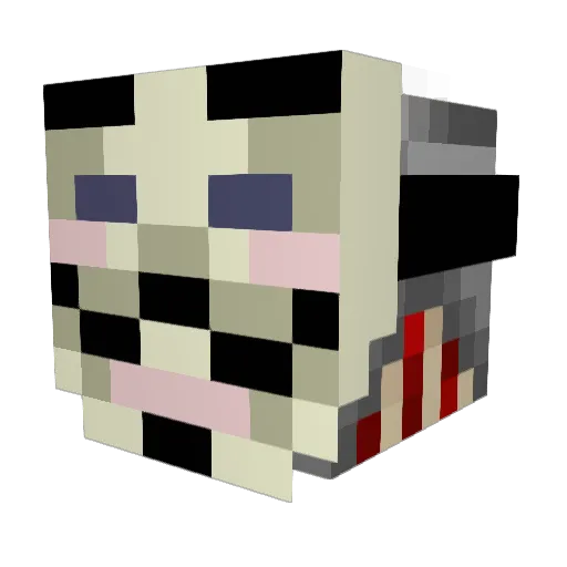 Calieriou Minecraft avatar head, 3D render