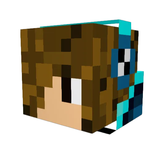 CaliforniaGroove Minecraft avatar head, 3D render