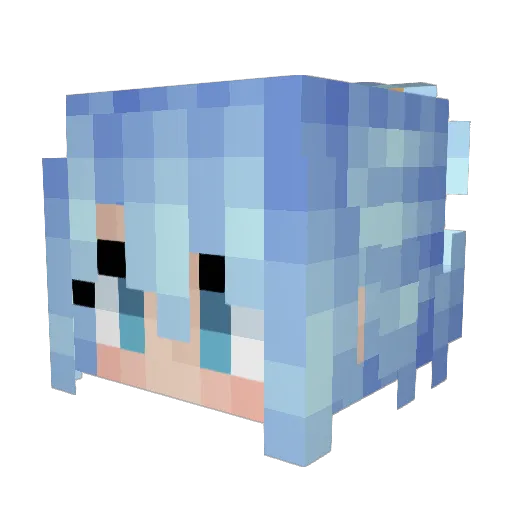 Calig0 Minecraft avatar head, 3D render
