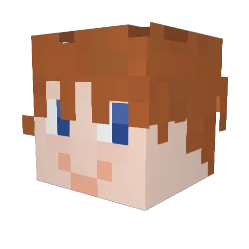 Caligastro Minecraft avatar head, 3D render