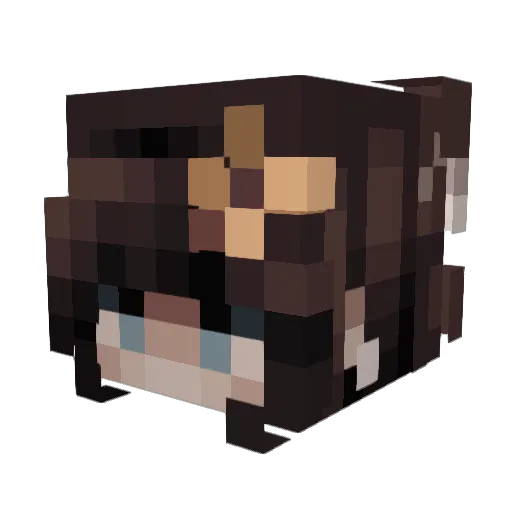 Caliloves Minecraft avatar head, 3D render