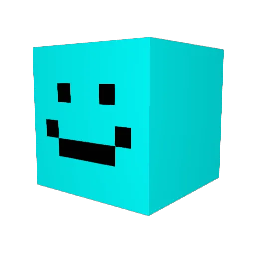 CalinColorat Minecraft avatar head, 3D render