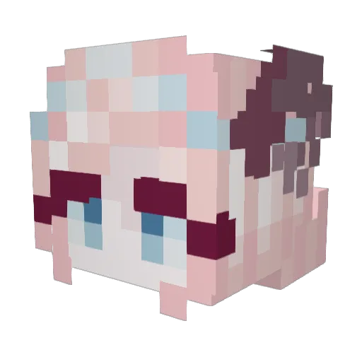 CalinKain Minecraft avatar head, 3D render