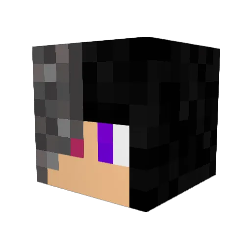 Calinfrog Minecraft avatar head, 3D render