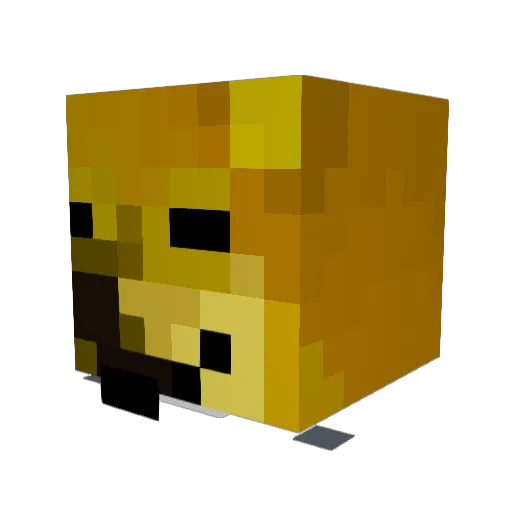 Caliofficial Minecraft avatar head, 3D render