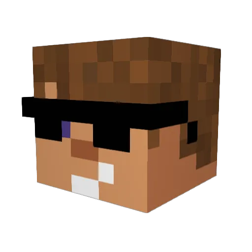 Caliofub Minecraft avatar head, 3D render