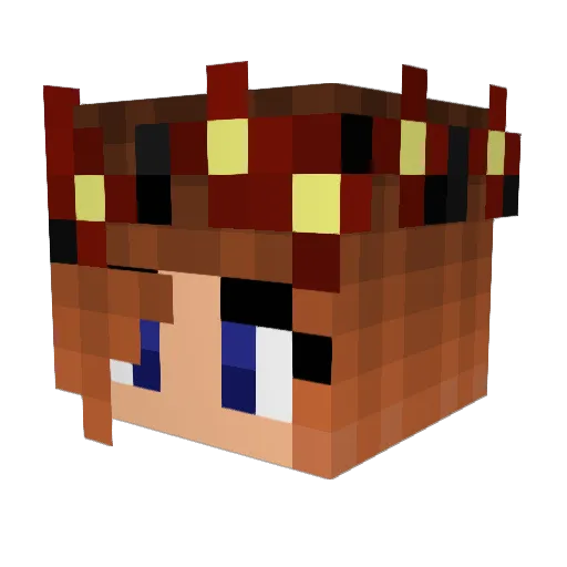 Caliopi Minecraft avatar head, 3D render