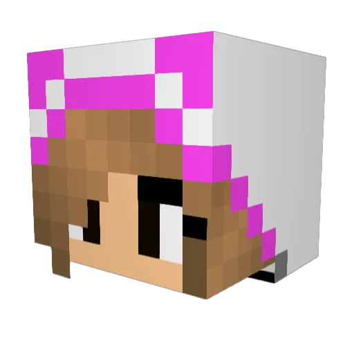 Calista18 Minecraft avatar head, 3D render
