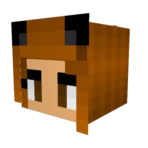 Calistaplays Minecraft avatar head, 3D render