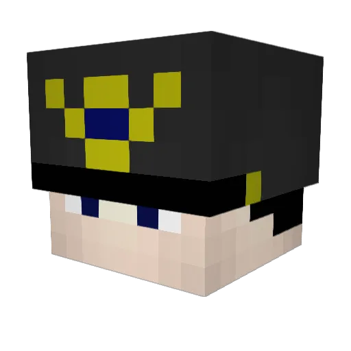 Caljide Minecraft avatar head, 3D render