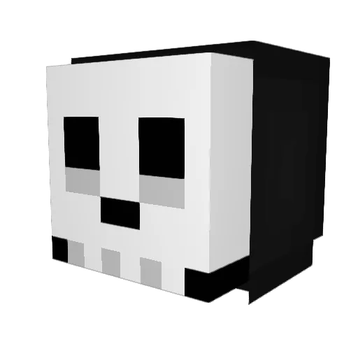 Calkingamer Minecraft avatar head, 3D render