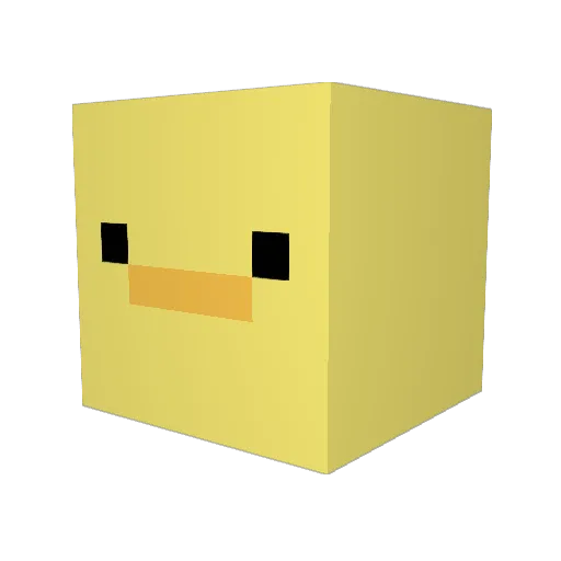 CallDucks Minecraft avatar head, 3D render