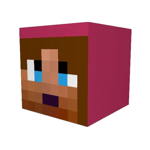 CallJS Minecraft avatar head, 3D render