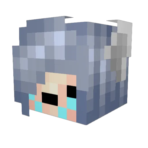 CallMe Minecraft avatar head, 3D render