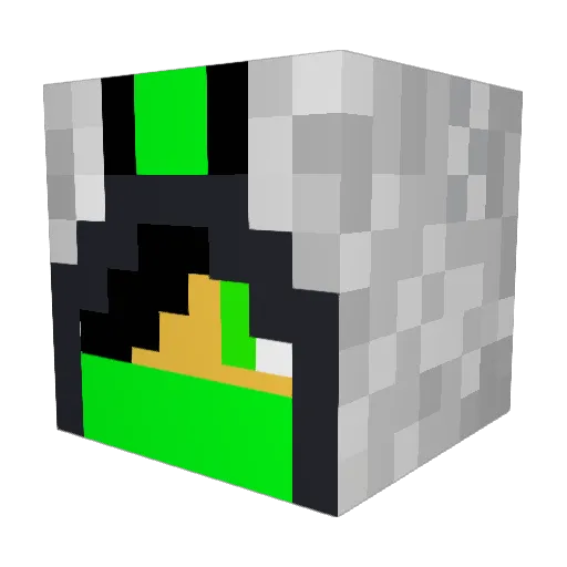 CallMeBigBlue Minecraft avatar head, 3D render