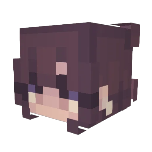 CallMeBunnny Minecraft avatar head, 3D render