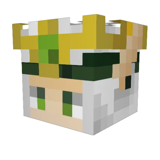 CallMeCloudy Minecraft avatar head, 3D render