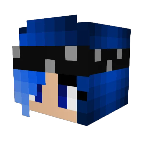 CallMeClover Minecraft avatar head, 3D render