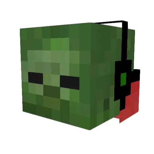 CallMeDrevv Minecraft avatar head, 3D render