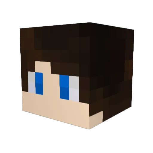 CallMeDuno Minecraft avatar head, 3D render