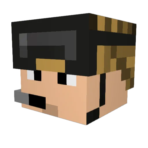 CallMeDying Minecraft avatar head, 3D render
