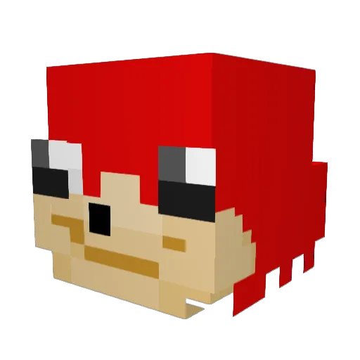 CallMeFaqs Minecraft avatar head, 3D render