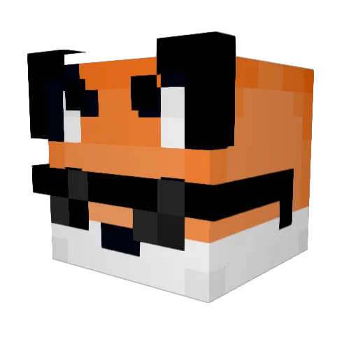 CallMeFeelFree Minecraft avatar head, 3D render