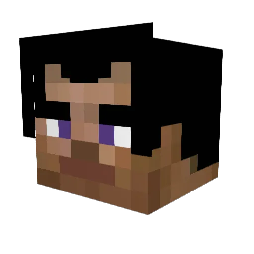 CallMeFenomen Minecraft avatar head, 3D render
