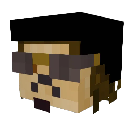 CallMeFortune Minecraft avatar head, 3D render