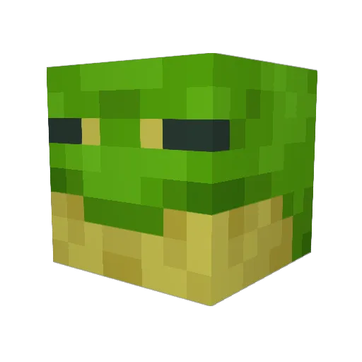 CallMeFrogMan Minecraft avatar head, 3D render