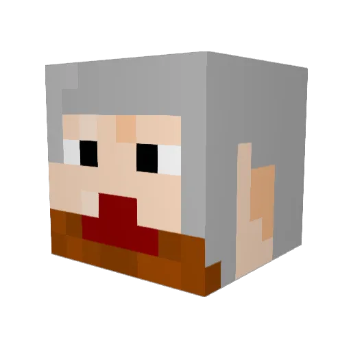 CallMeJUA Minecraft avatar head, 3D render