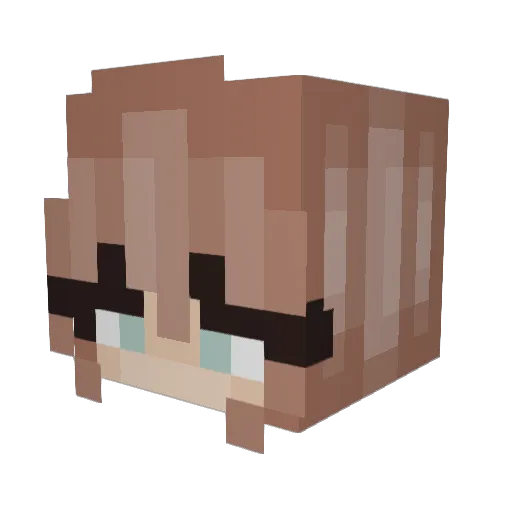 CallMeJanie Minecraft avatar head, 3D render