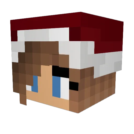 CallMeJr Minecraft avatar head, 3D render
