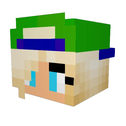 CallMeLovelyGirl Minecraft avatar head, 3D render