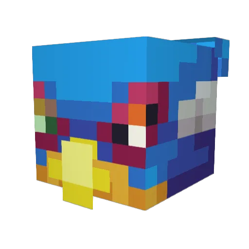CallMeMars Minecraft avatar head, 3D render