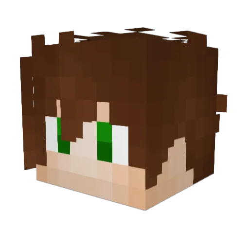 CallMeMinni Minecraft avatar head, 3D render